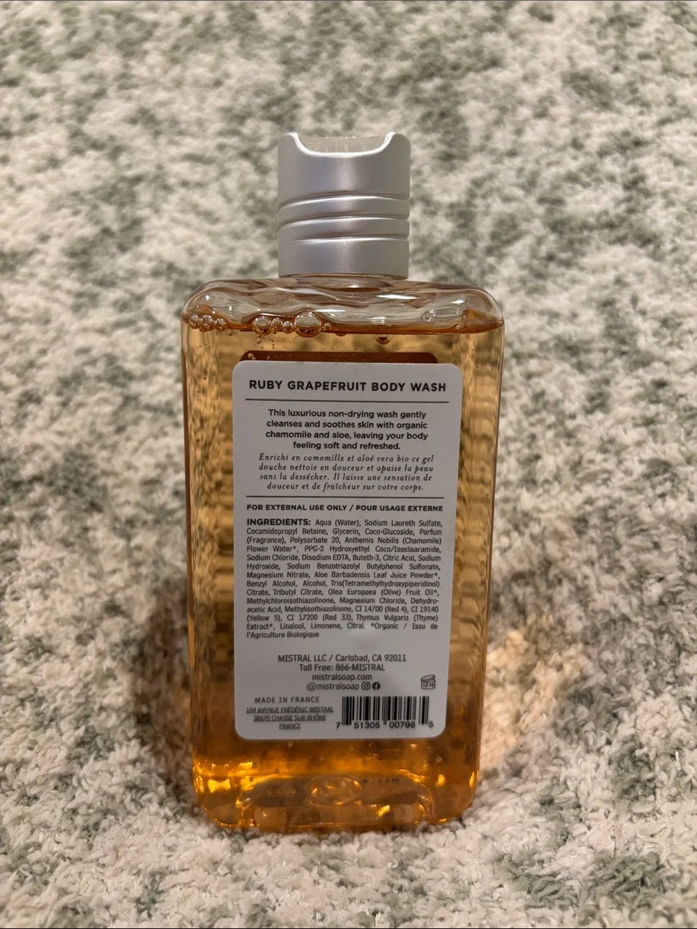 Mistral Ruby Grapefruit Scented Luxury Body Wash NWT 10oz Made in France